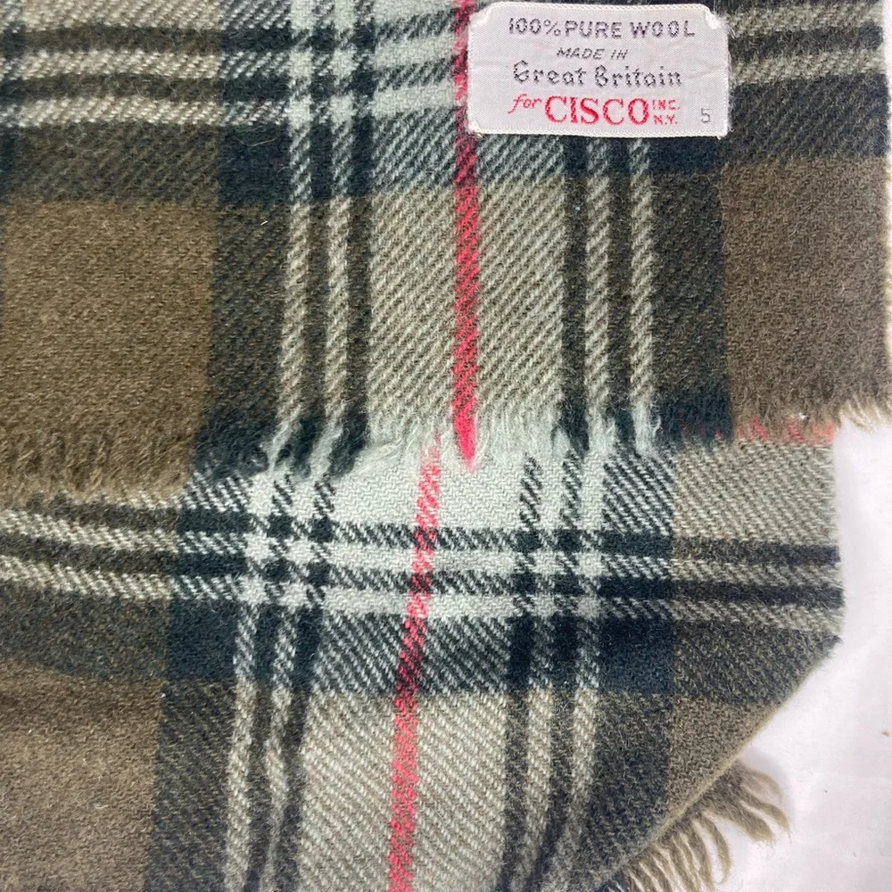 Cisco VTG plaid wool scarf